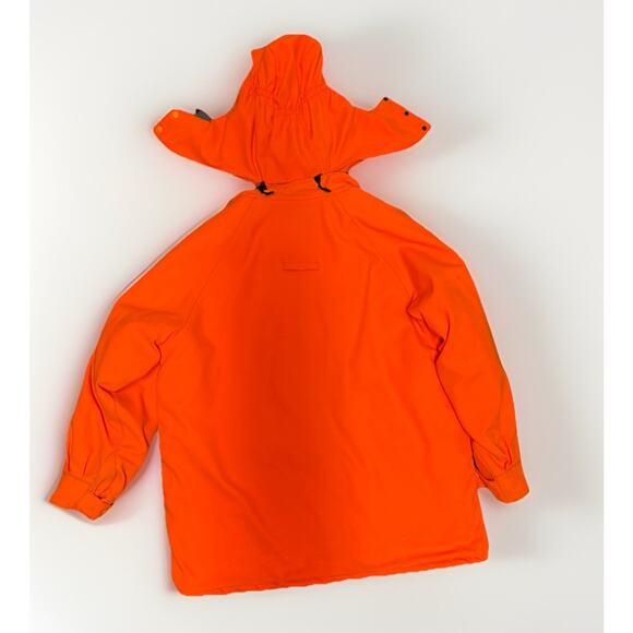 Vintage L.L.Bean Blaze Orange Hunting Jacket Men’s XL Field Coat Game Pockets - Picture 4 of 13